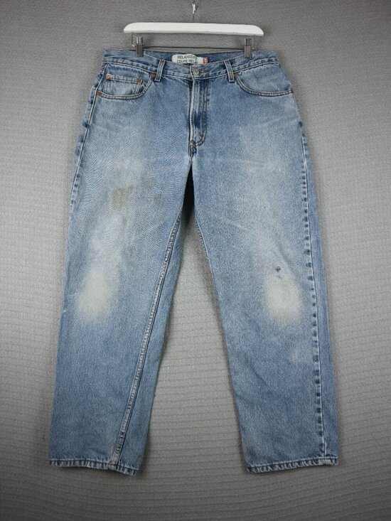 Levi's Other - Levi's Relaxed Fit Light Wash Denim Jeans Vintage 35x27.5